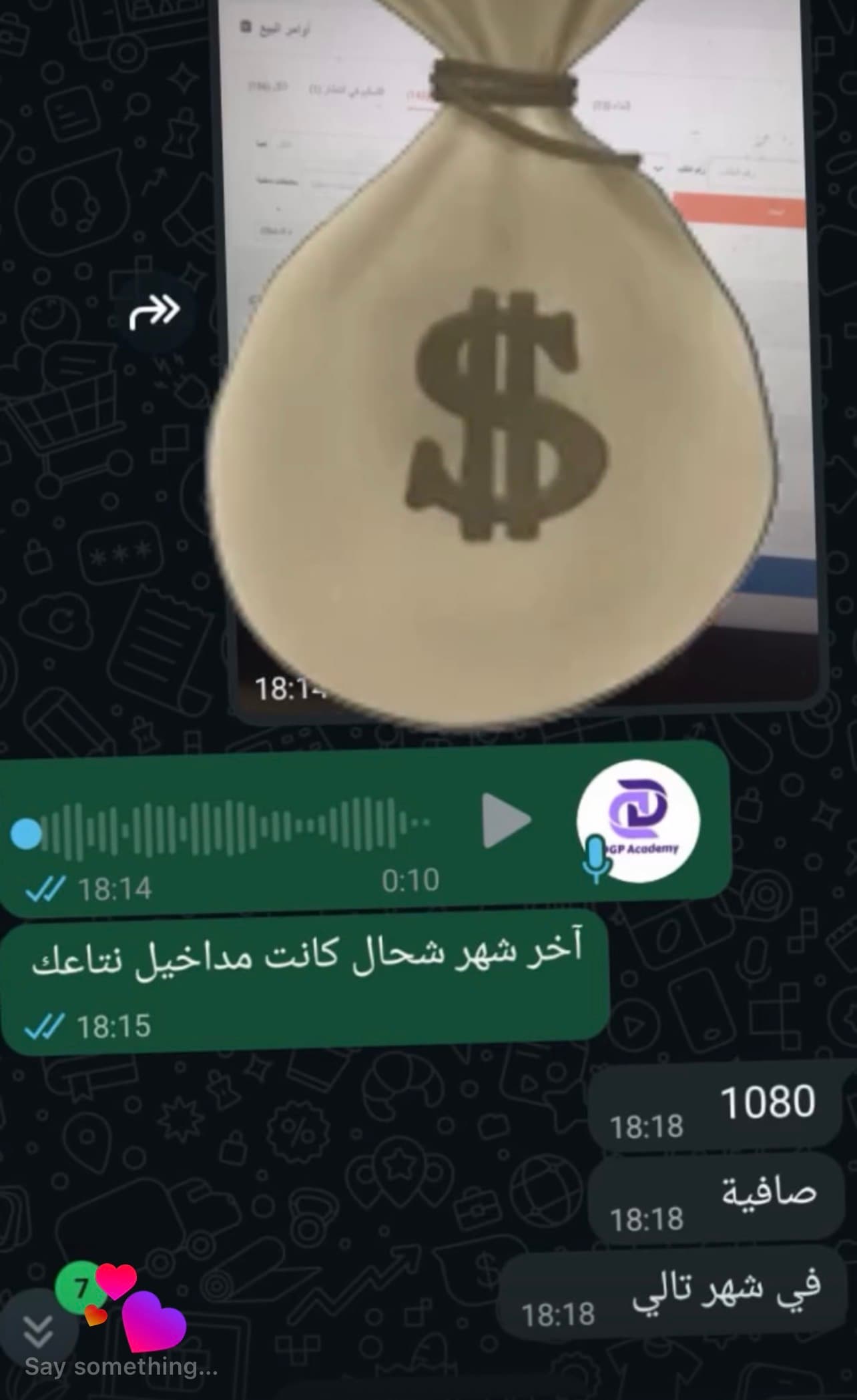 1080 دولارًا صافية في شهر واحد